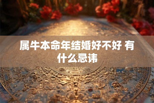 属牛本命年结婚好不好 有什么忌讳