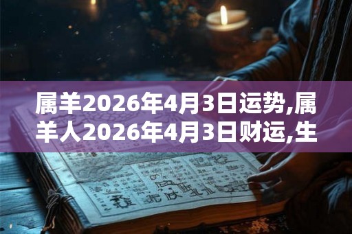 属羊2026年4月3日运势,属羊人2026年4月3日财运,生肖羊2026年4月3日运势