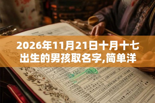 2026年11月21日十月十七出生的男孩取名字,简单洋气