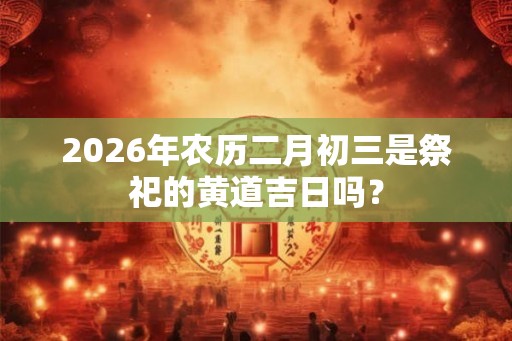 2026年农历二月初三是祭祀的黄道吉日吗？