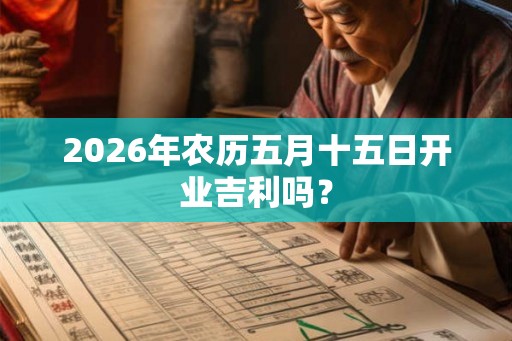 2026年农历五月十五日开业吉利吗? 2026年农历五月十五日开业吉利吗?
