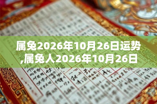 属兔2026年10月26日运势,属兔人2026年10月26日财运,生肖兔2026年10月26日运势