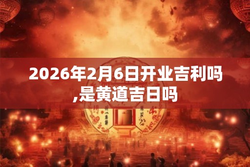 2026年2月6日开业吉利吗,是黄道吉日吗