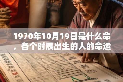 1970年10月19日是什么命，各个时辰出生的人的命运