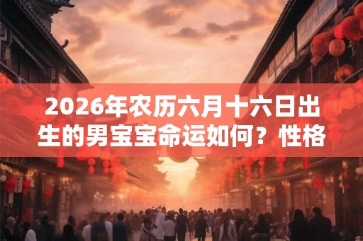 2026年农历六月十六日出生的男宝宝命运如何?性格是什么样的? 2026年农历六月十六日出生的男宝宝命运如何?性格是什么样的?