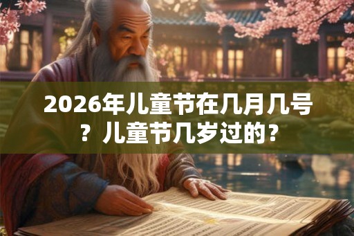 2026年儿童节在几月几号？儿童节几岁过的？