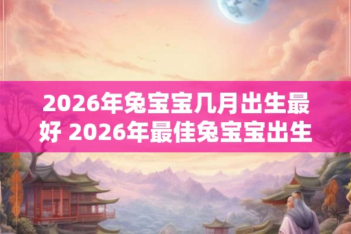 2026年兔宝宝几月出生最好 2026年最佳兔宝宝出生月份