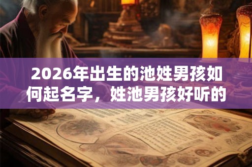 2026年出生的池姓男孩如何起名字，姓池男孩好听的名字