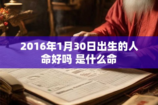 2016年1月30日出生的人命好吗 是什么命