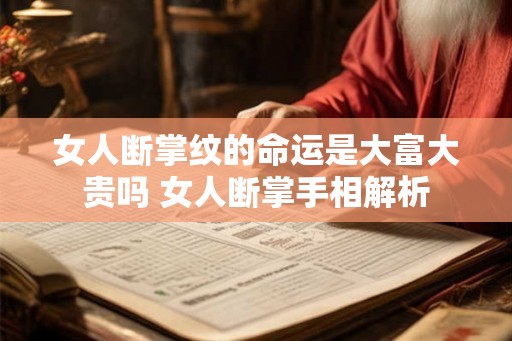 女人断掌纹的命运是大富大贵吗 女人断掌手相解析