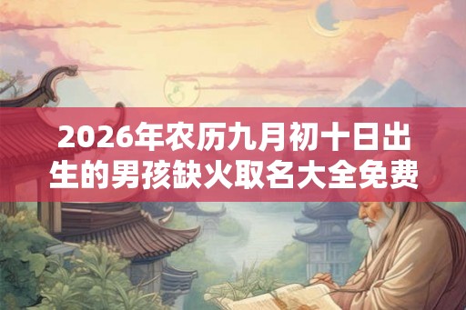 2026年农历九月初十日出生的男孩缺火取名大全免费