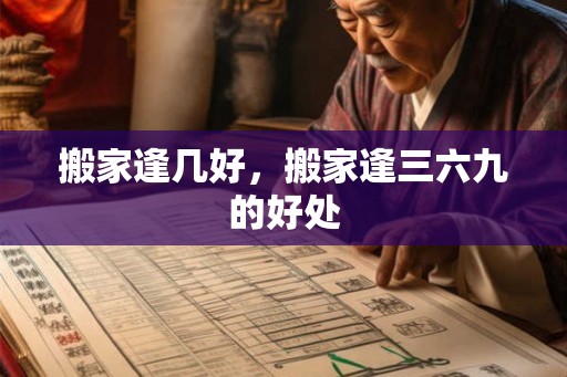 搬家逢几好，搬家逢三六九的好处