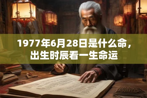 1977年6月28日是什么命，出生时辰看一生命运