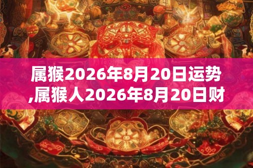 属猴2026年8月20日运势,属猴人2026年8月20日财运,生肖猴2026年8月20日运势