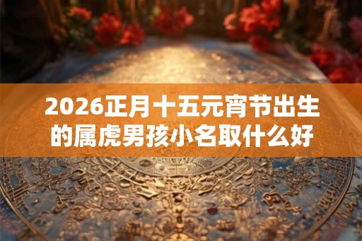 2026正月十五元宵节出生的属虎男孩小名取什么好
