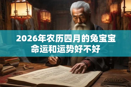 2026年农历四月的兔宝宝命运和运势好不好