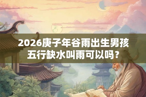2026庚子年谷雨出生男孩五行缺水叫雨可以吗? 2026庚子年谷雨出生男孩五行缺水叫雨可以吗?