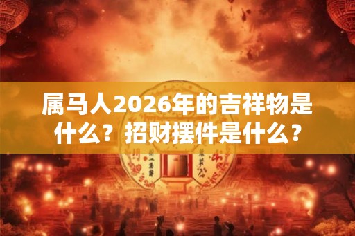 属马人2026年的吉祥物是什么？招财摆件是什么？
