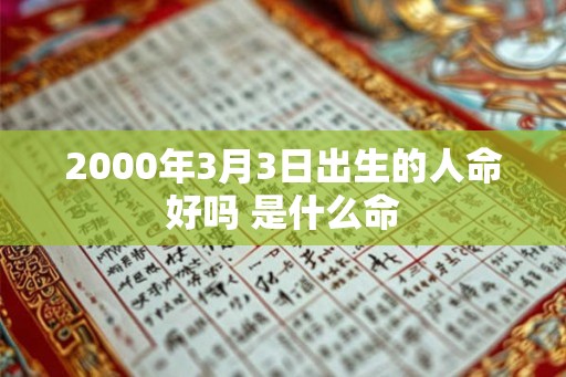 2000年3月3日出生的人命好吗 是什么命