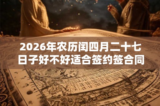 2026年农历闰四月二十七日子好不好适合签约签合同吗？