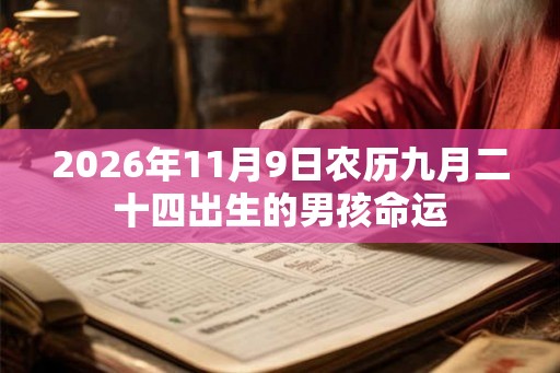 2026年11月9日农历九月二十四出生的男孩命运