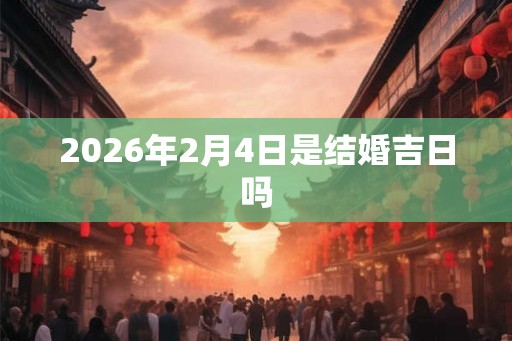 2026年2月4日是结婚吉日吗