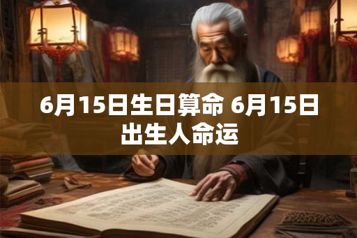 6月15日生日算命 6月15日出生人命运 6月15日生日算命 6月15日出生人命运