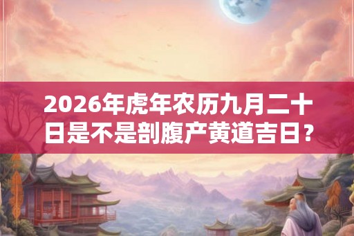 2026年虎年农历九月二十日是不是剖腹产黄道吉日？