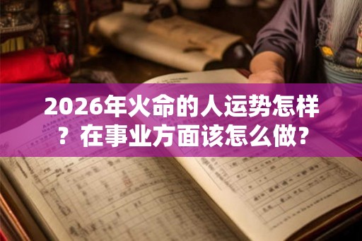 2026年火命的人运势怎样?在事业方面该怎么做? 2026年火命的人运势怎样?在事业方面该怎么做?