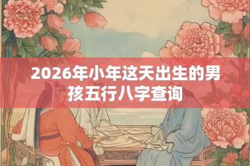 2026年小年这天出生的男孩五行八字查询