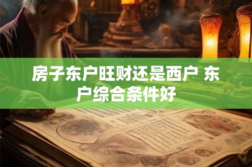 房子东户旺财还是西户 东户综合条件好