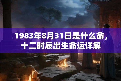 1983年8月31日是什么命，十二时辰出生命运详解
