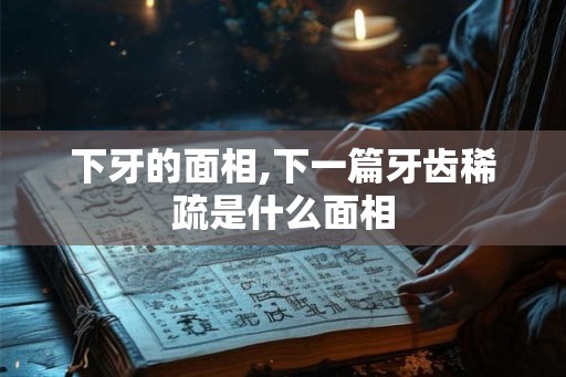 下牙的面相,下一篇牙齿稀疏是什么面相