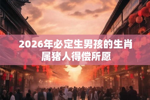 2026年必定生男孩的生肖 属猪人得偿所愿 2026年必定生男孩的生肖 属猪人得偿所愿