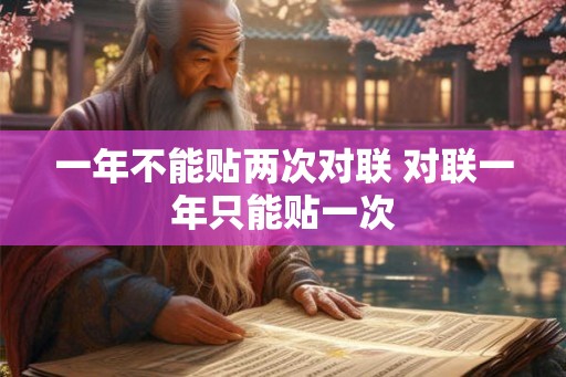 一年不能贴两次对联 对联一年只能贴一次