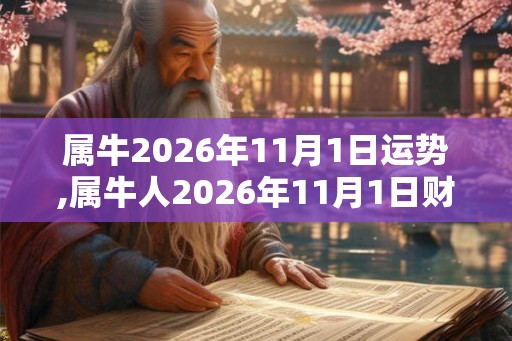 属牛2026年11月1日运势,属牛人2026年11月1日财运,生肖牛2026年11月1日运势