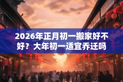 2026年正月初一搬家好不好？大年初一适宜乔迁吗