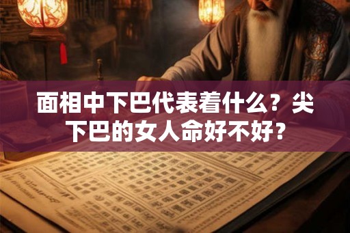 面相中下巴代表着什么？尖下巴的女人命好不好？