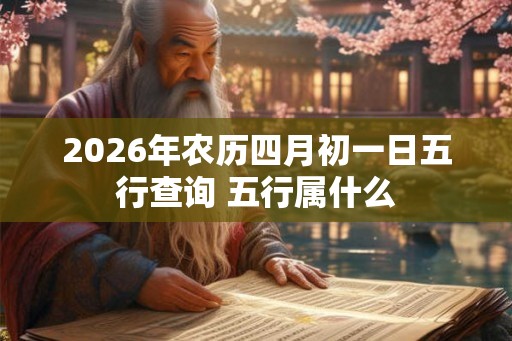 2026年农历四月初一日五行查询 五行属什么