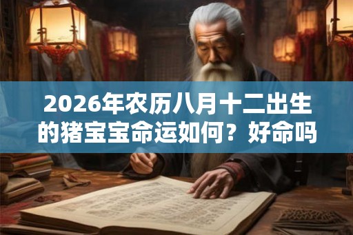 2026年农历八月十二出生的猪宝宝命运如何？好命吗？