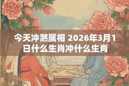 今天冲煞属相 2026年3月1日什么生肖冲什么生肖