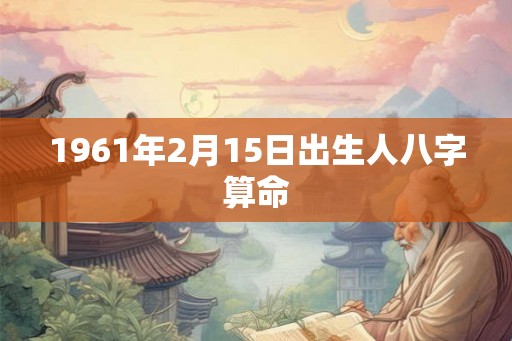 1961年2月15日出生人八字算命
