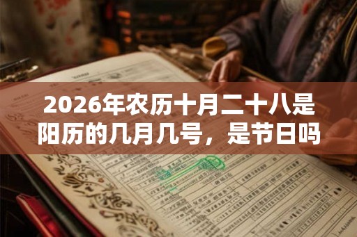 2026年农历十月二十八是阳历的几月几号，是节日吗？