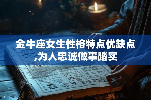 金牛座女生性格特点优缺点,为人忠诚做事踏实