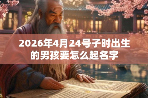 2026年4月24号子时出生的男孩要怎么起名字