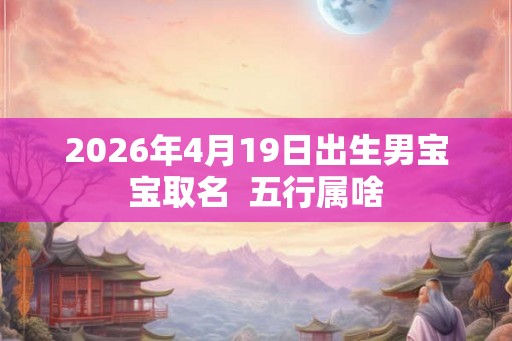 2026年4月19日出生男宝宝取名  五行属啥
