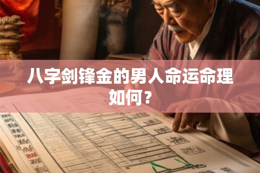 八字剑锋金的男人命运命理如何？