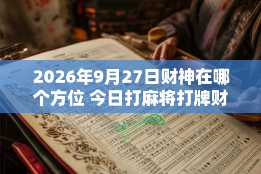 2026年9月27日财神在哪个方位 今日打麻将打牌财神方位