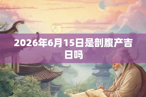 2026年6月15日是剖腹产吉日吗