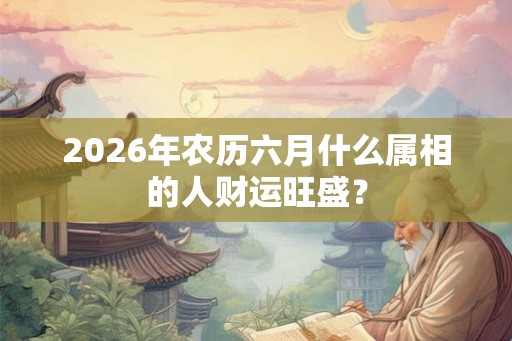 2026年农历六月什么属相的人财运旺盛？
